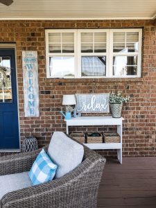 Covered porch makeover reveal