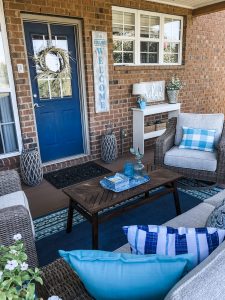 Covered porch makeover reveal