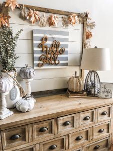 Fall decorating ideas using copper accents