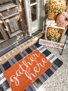 My buffalo check fall porch!