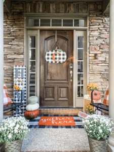 My buffalo check fall porch!