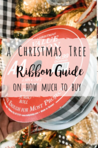 Christmas tree ribbon guide on how much to buy for your tree!