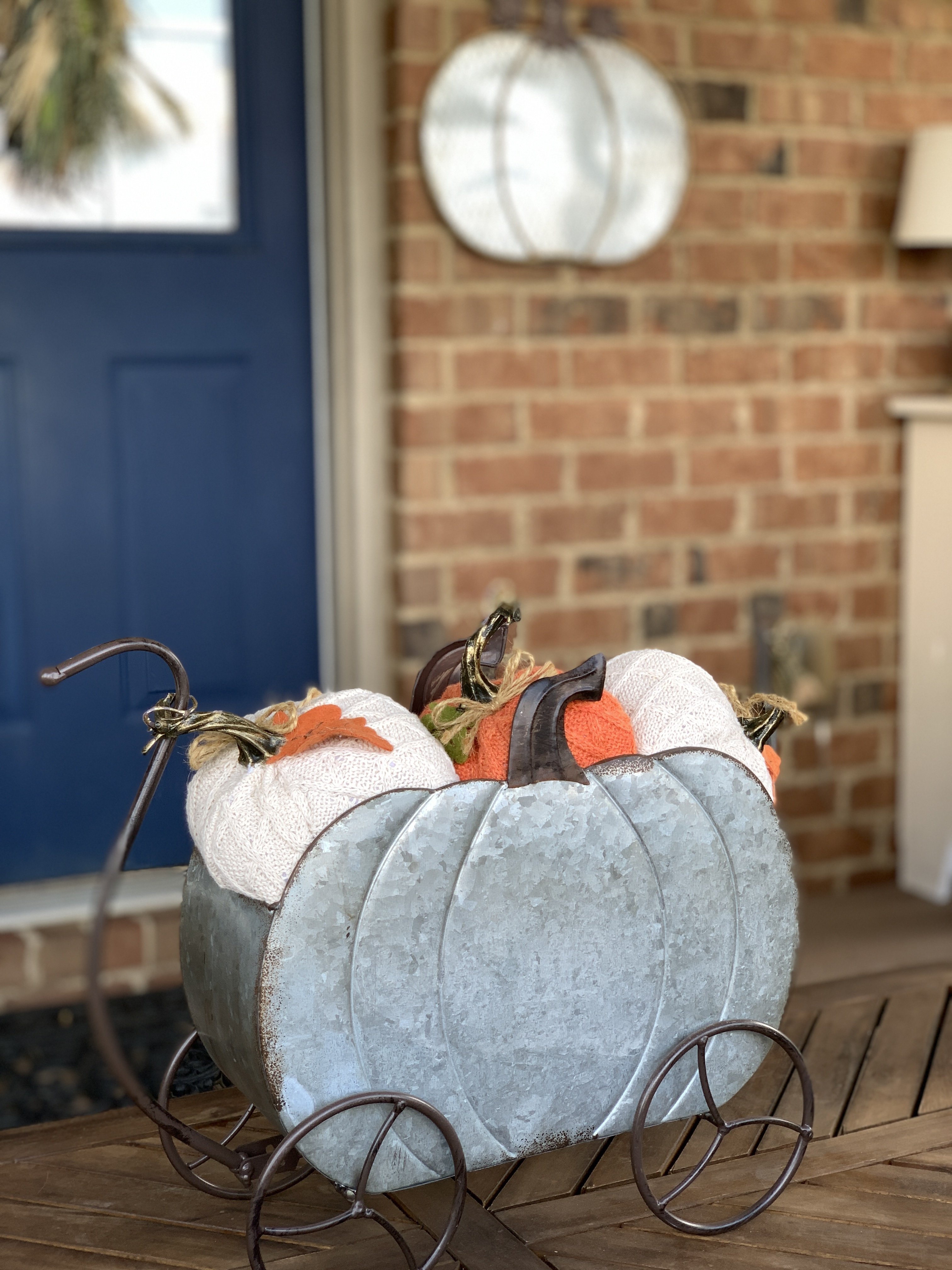 Fall porch decorating ideas with my Old Time Pottery finds! 