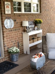 Fall porch decorating ideas with my Old Time Pottery finds!