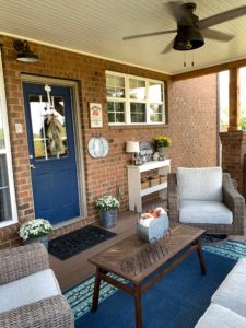 Fall porch decorating ideas with my Old Time Pottery finds!