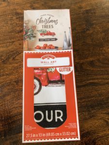 5 minute Christmas craft- Red truck sign!