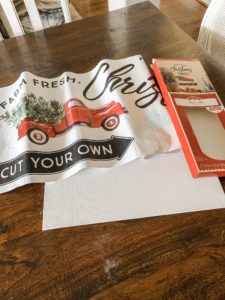 5 minute Christmas craft- Red truck sign!