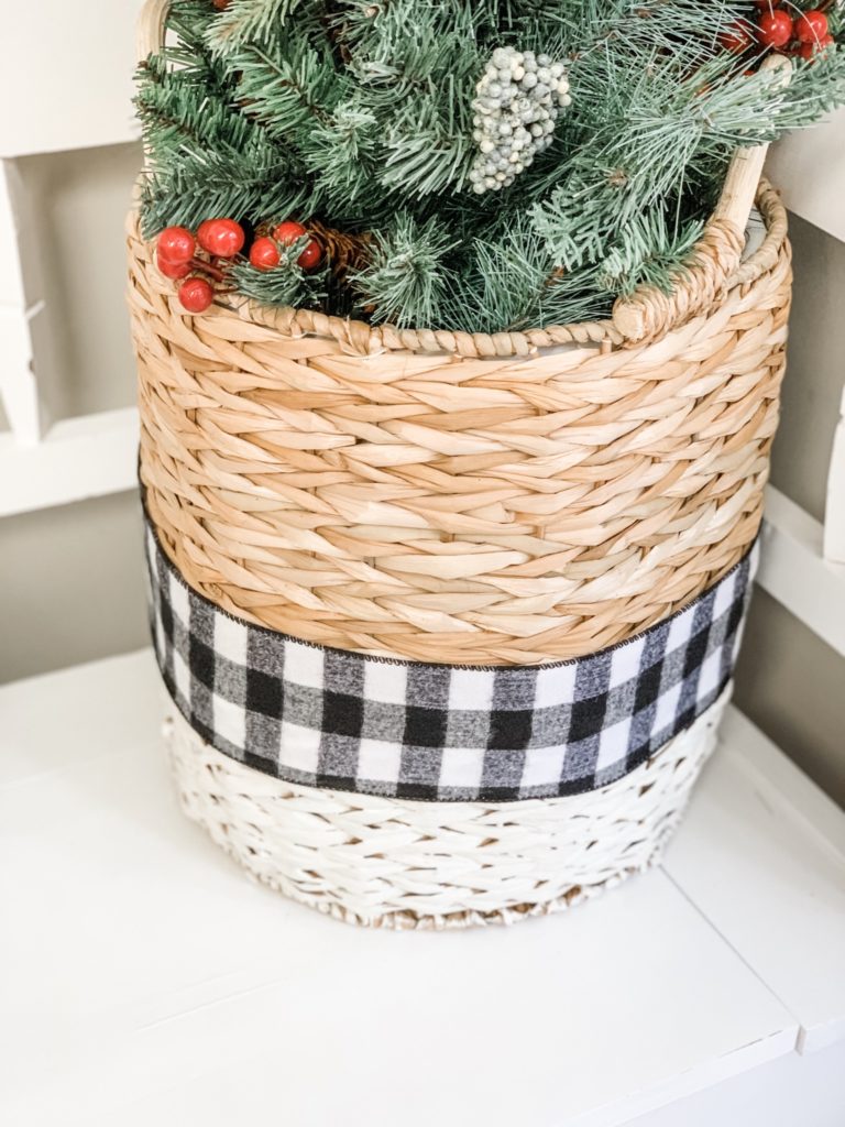 An easy Christmas tree basket idea! Wilshire Collections
