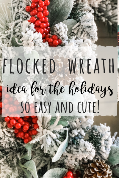 Flocked wreath idea for the holidays Wilshire Collections