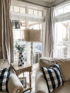 DIY drop cloth curtains for that farmhouse charm!