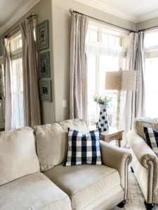 DIY drop cloth curtains for that farmhouse charm!