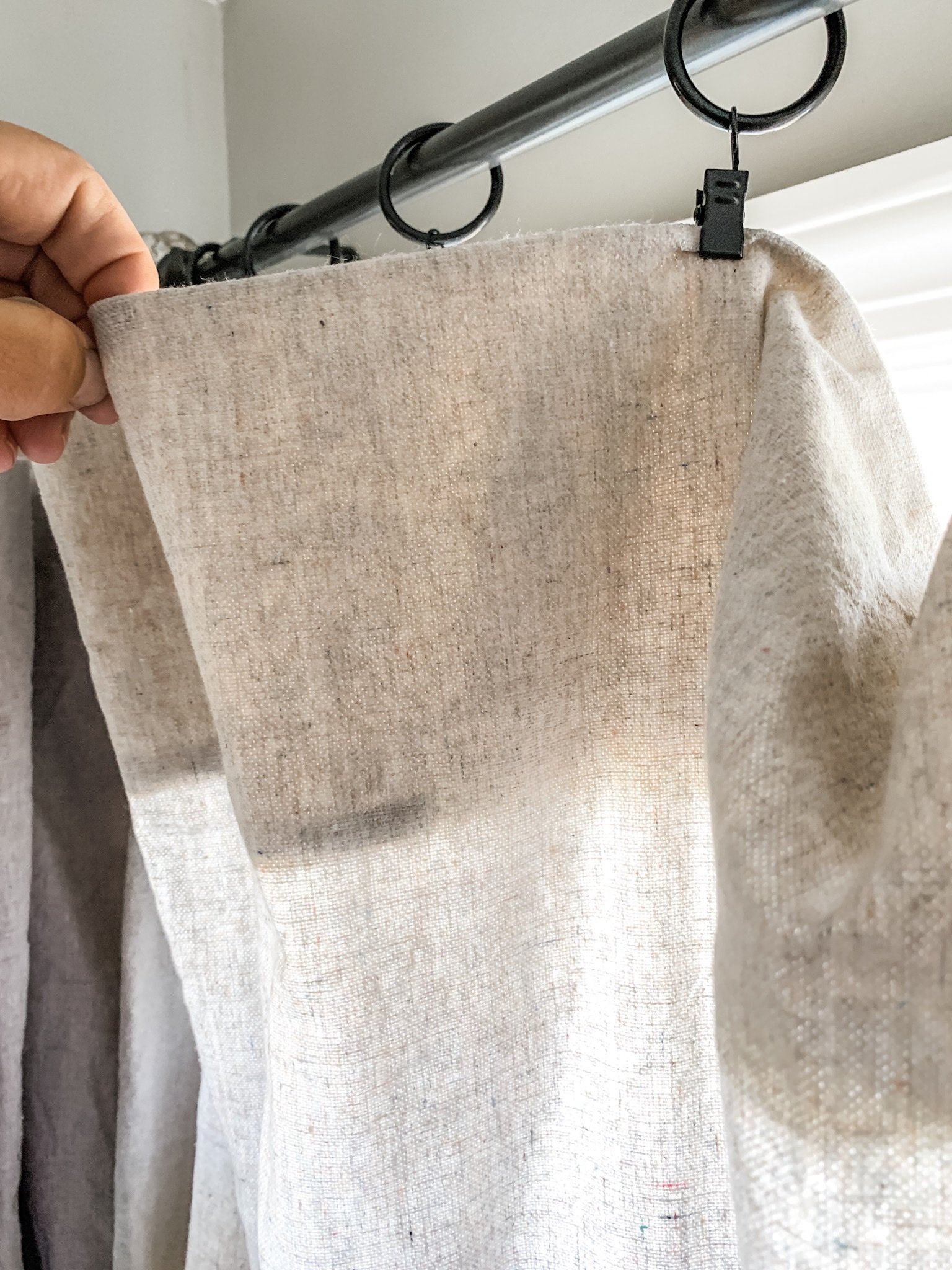 DIY drop cloth curtains for that farmhouse charm!