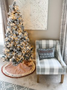 Flocked Christmas Tree decor- my King of Christmas Tree!
