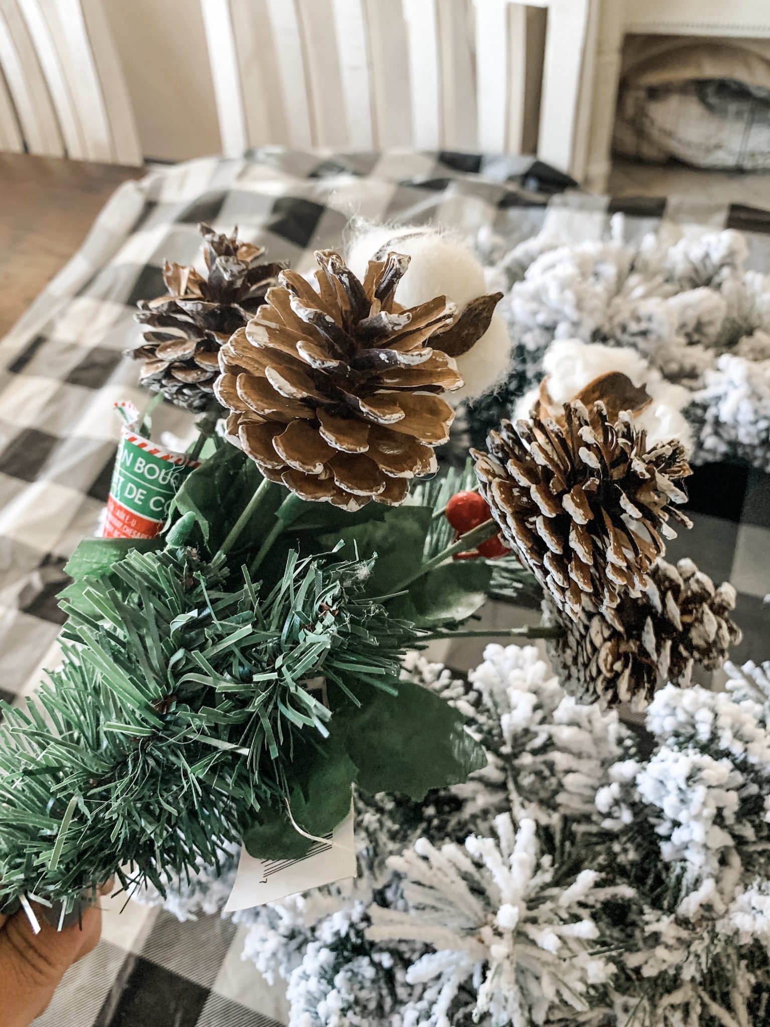 Flocked wreath idea for the holidays!