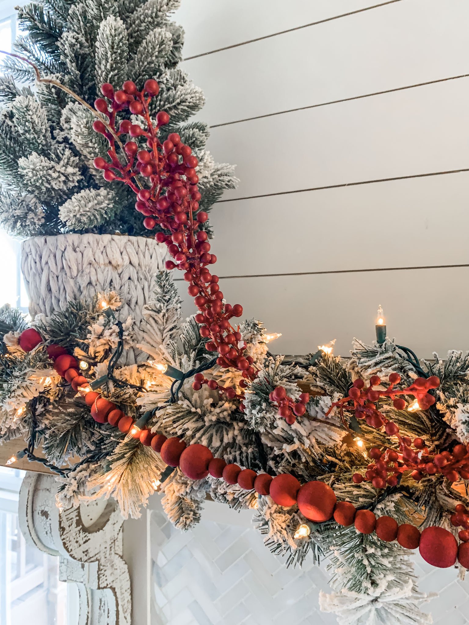 How to hang garland on your mantel this Christmas! 