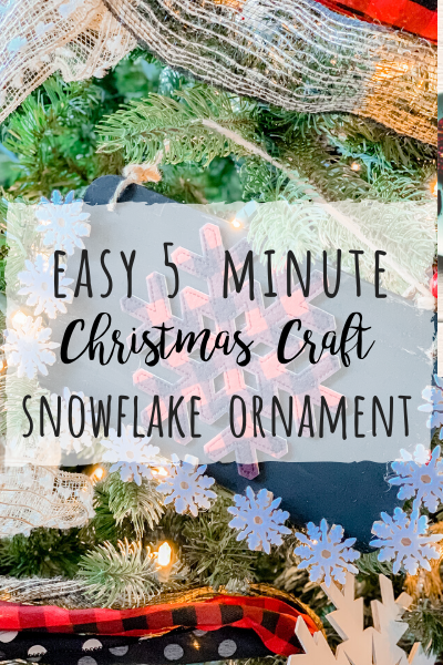 5 minute christmas craft snowflake ornament!