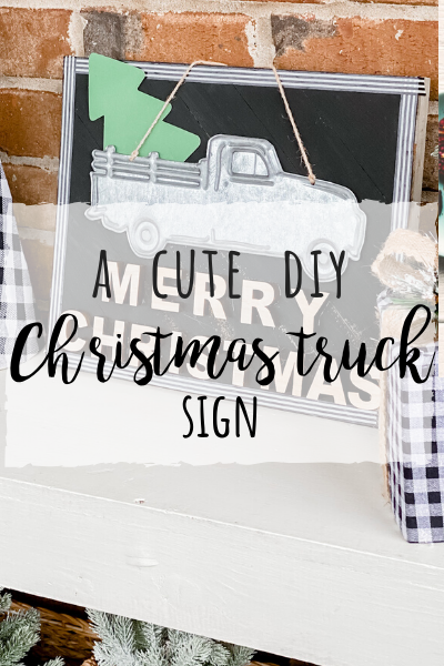 Christmas truck DIY sign- a cute and easy project for the holidays!