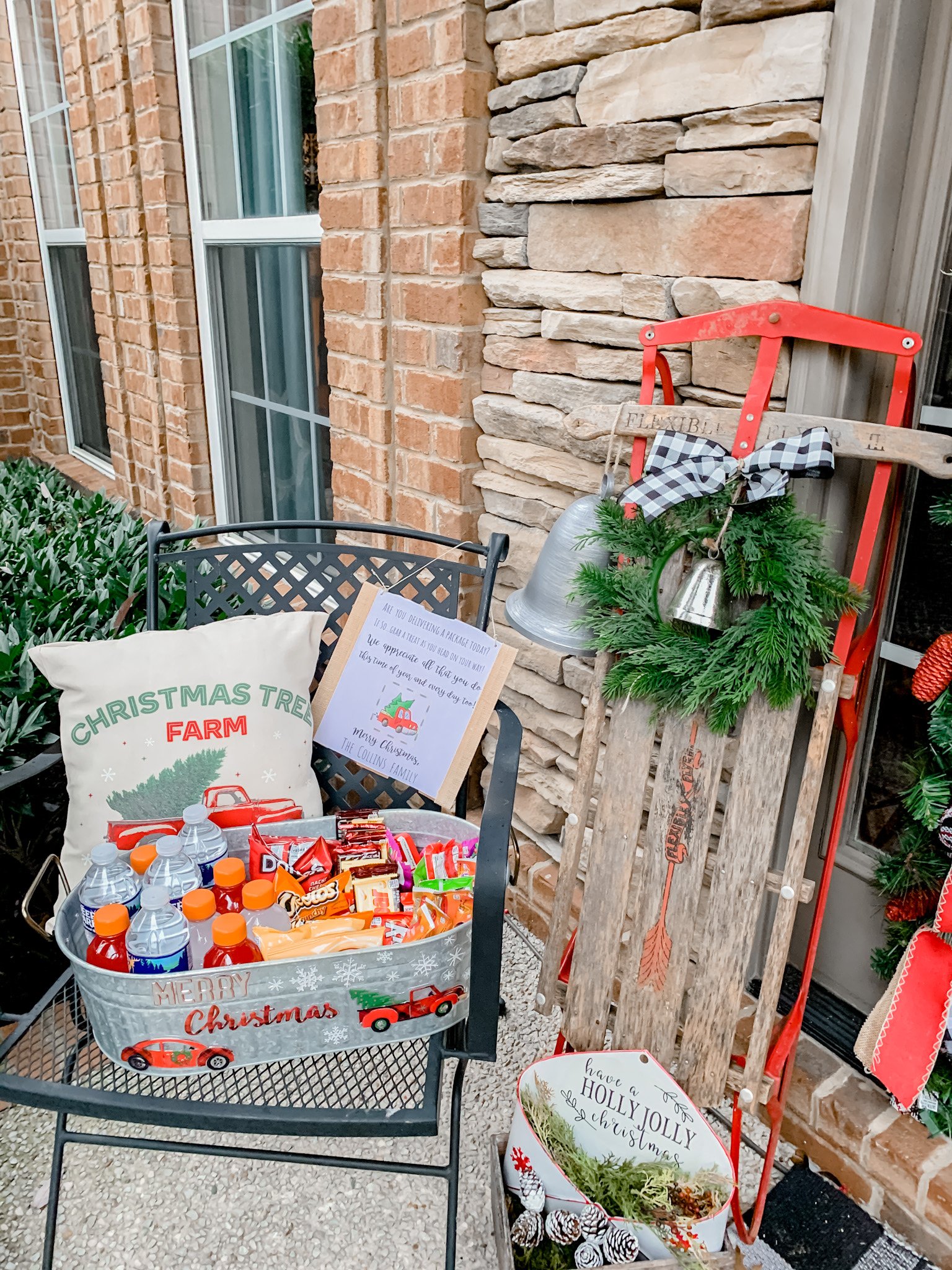 Delivery driver snack bucket idea and free printable!