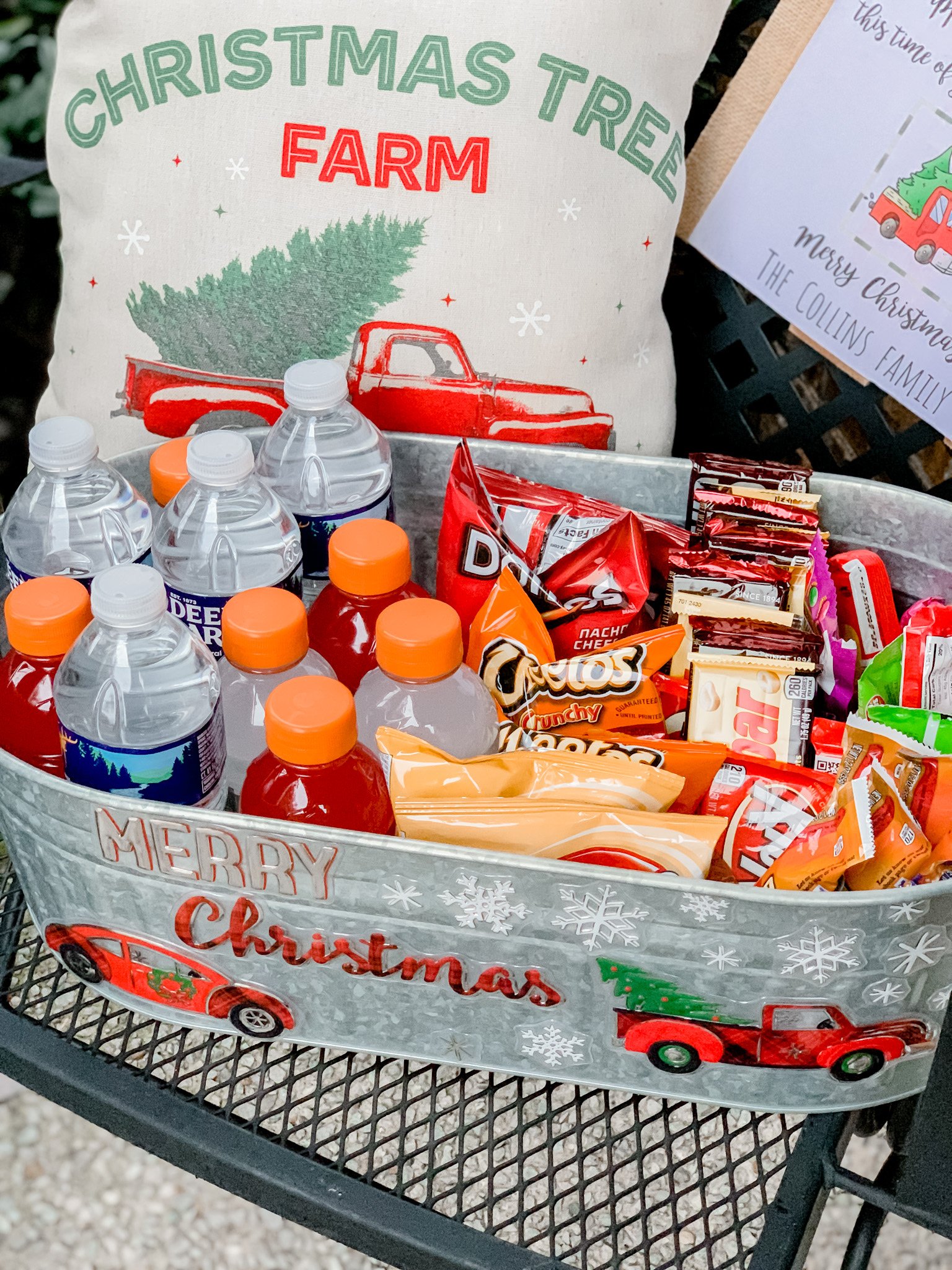 Delivery driver snack bucket idea and free printable!