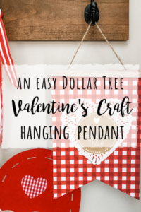 Dollar Tree Valentine's craft- adorable hanging pendant!