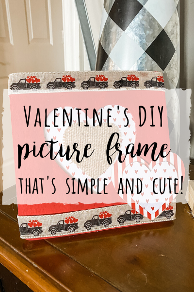 Valentine's DIY picture frame that's simple and cute!