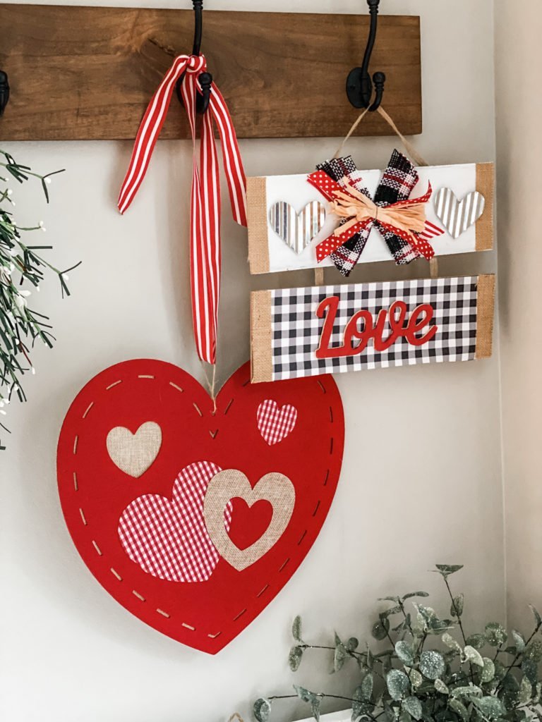 Valentine's decorating for under $40 in my entry way! 