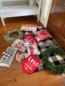 Valentine's decorating for under $40 in my entry way! 