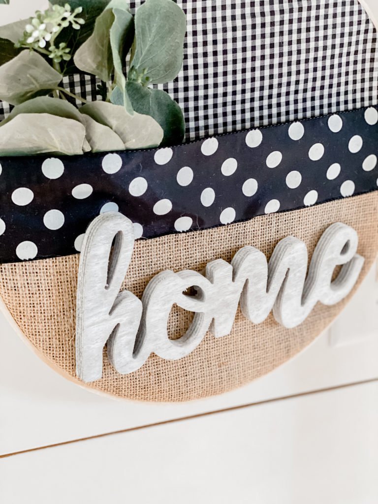 DIY embroidery hoop farmhouse wreath