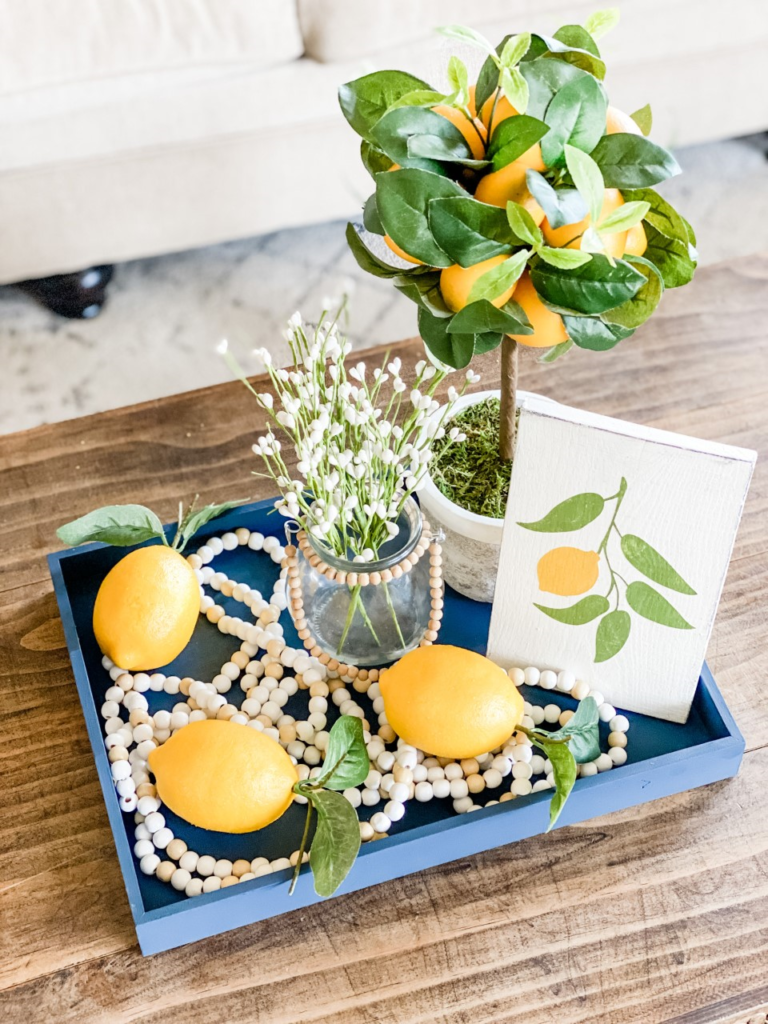 DIY painted wood tray