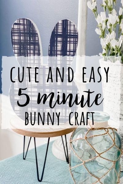 5 minute bunny craft!