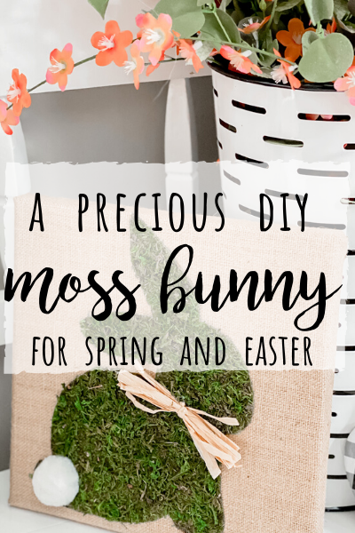 DIY Moss bunny project for Spring and Easter