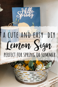 DIY lemon sign perfect for Spring or Summer