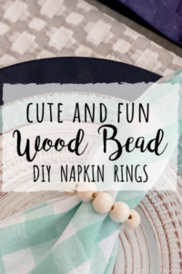 DIY wood bead napkin rings