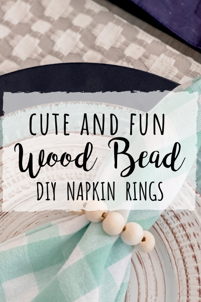 Wood bead DIY napkin rings