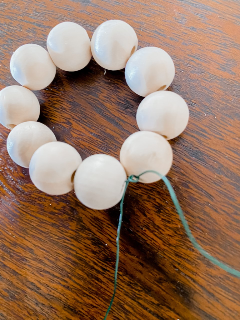 DIY wood bead napkin rings