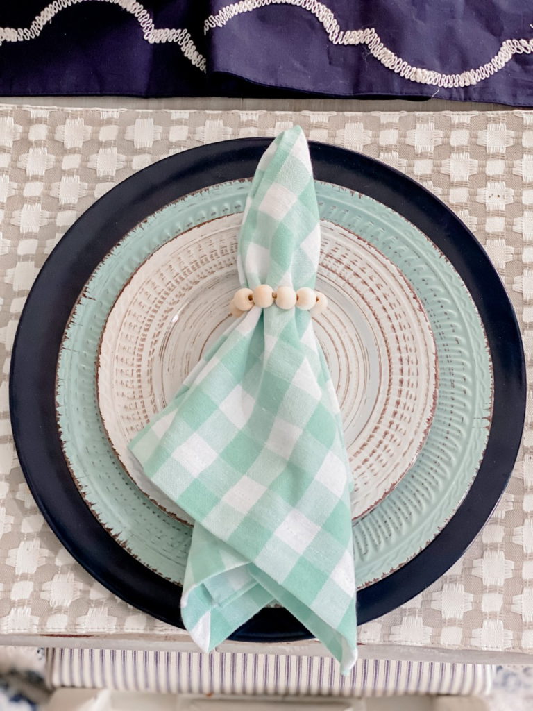 DIY wood bead napkin rings