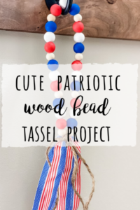 Patriotic wood bead tassel project