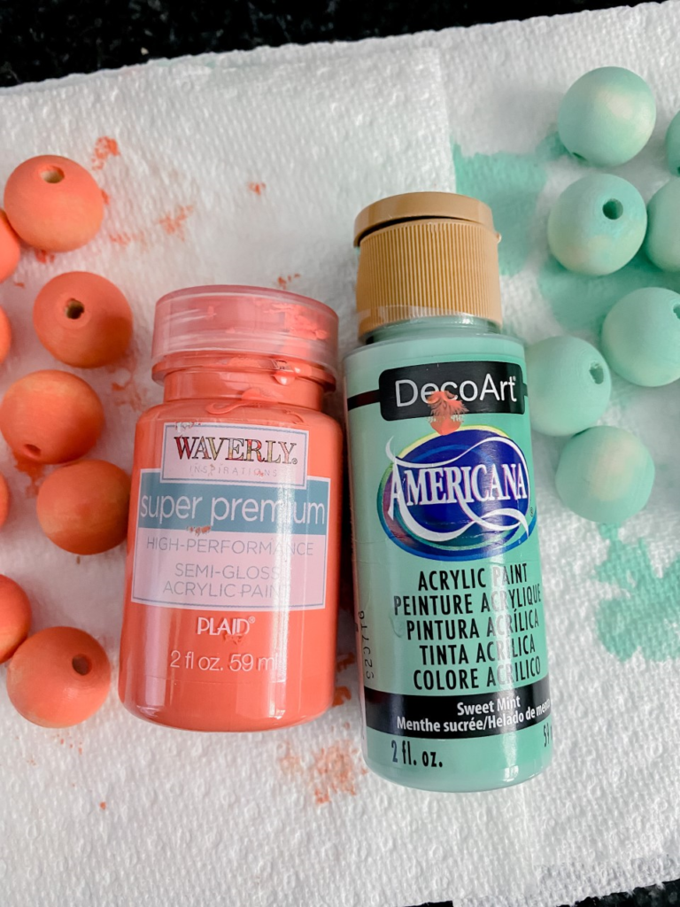 Painted wood bead hack