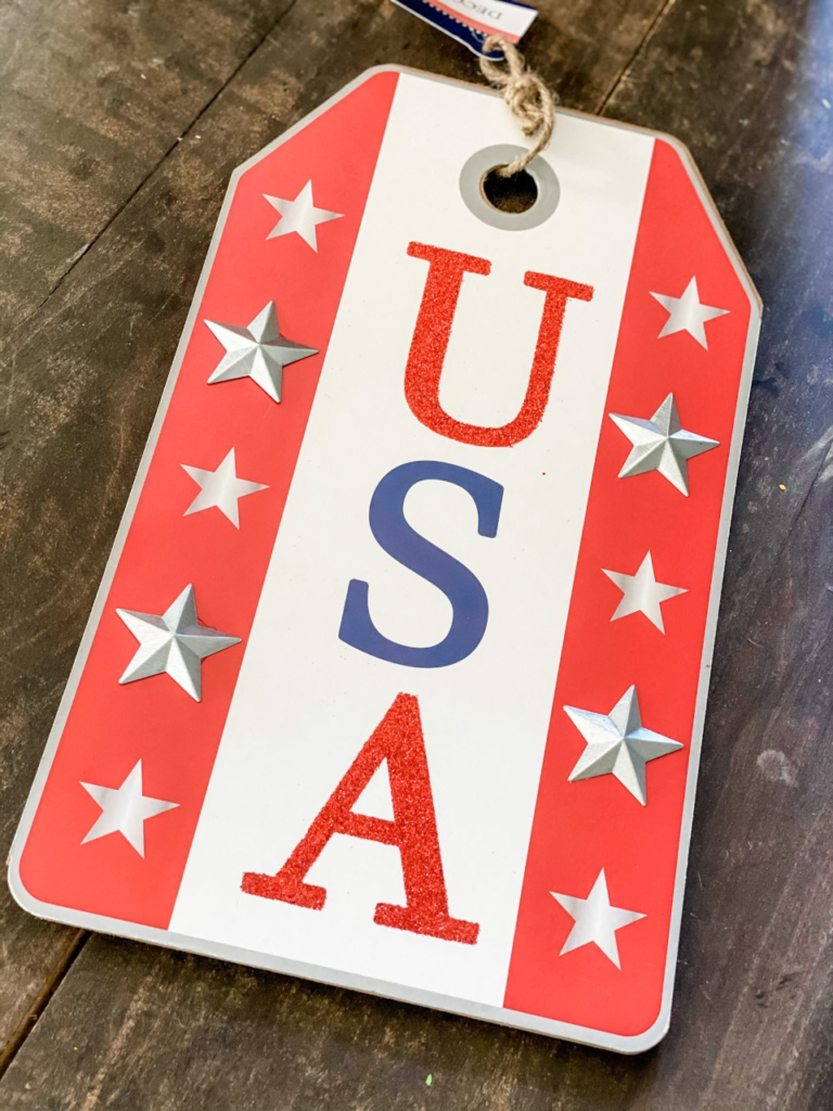 Dollar tree patriotic sign DIY