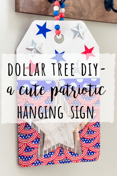 Dollar tree patriotic sign DIY