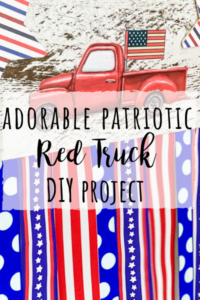 Patriotic red truck DIY with truck printable