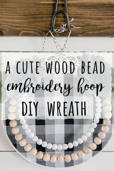 Wood bead embroidery hoop DIY