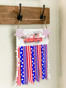 Patriotic red truck DIY
