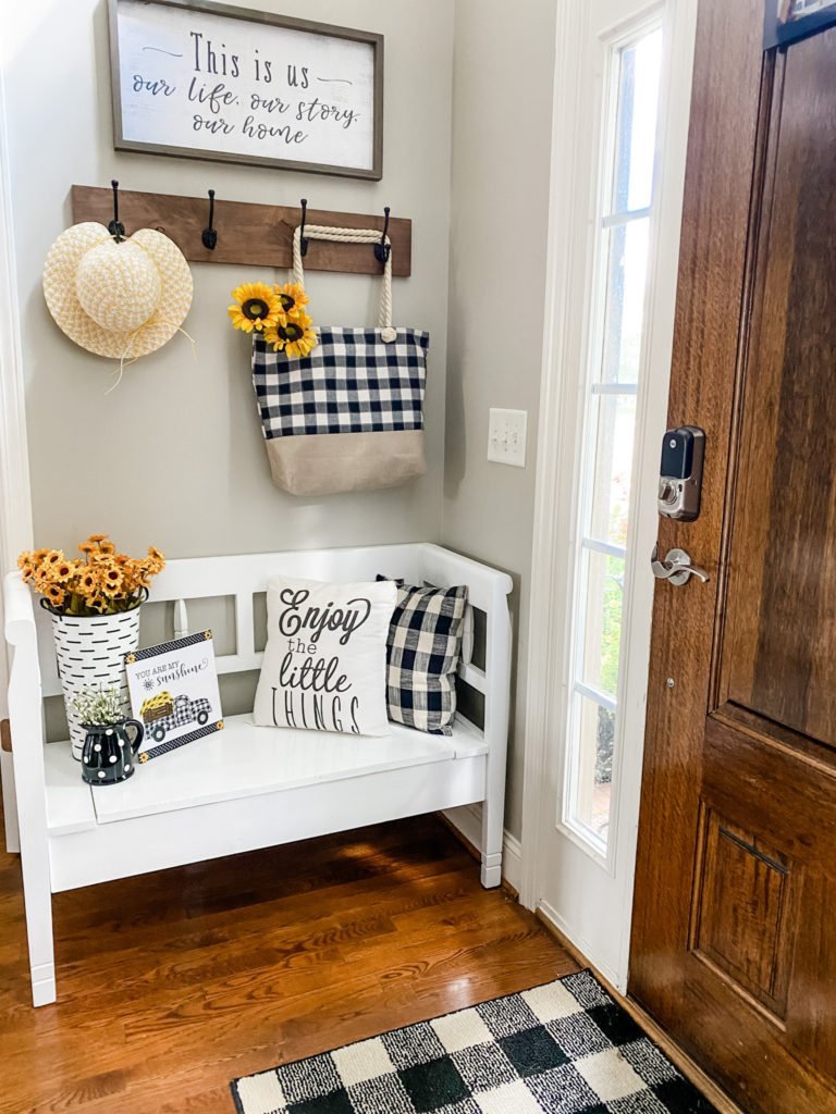 Sunflower decorations in my entry way! 