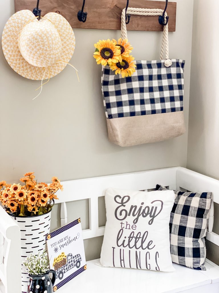 Sunflower decorations in my entry way! 