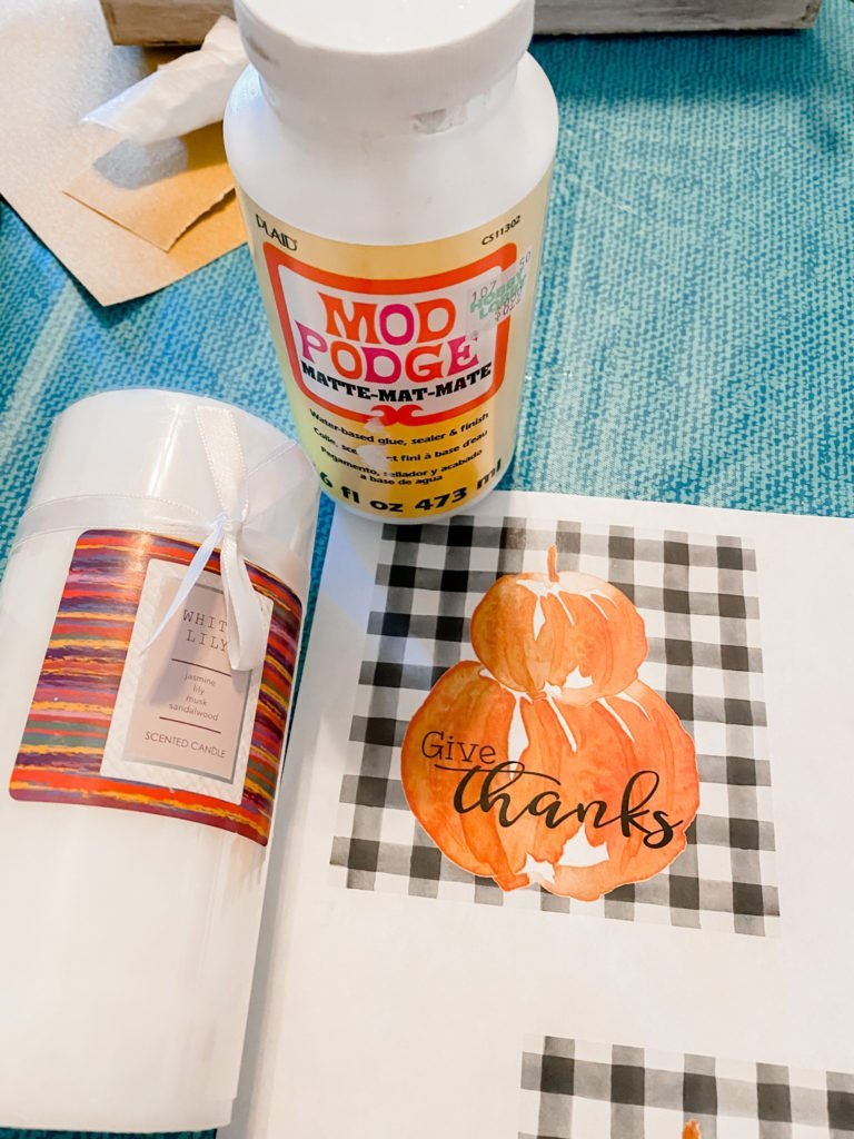 DIY candle upcycle with a printable!