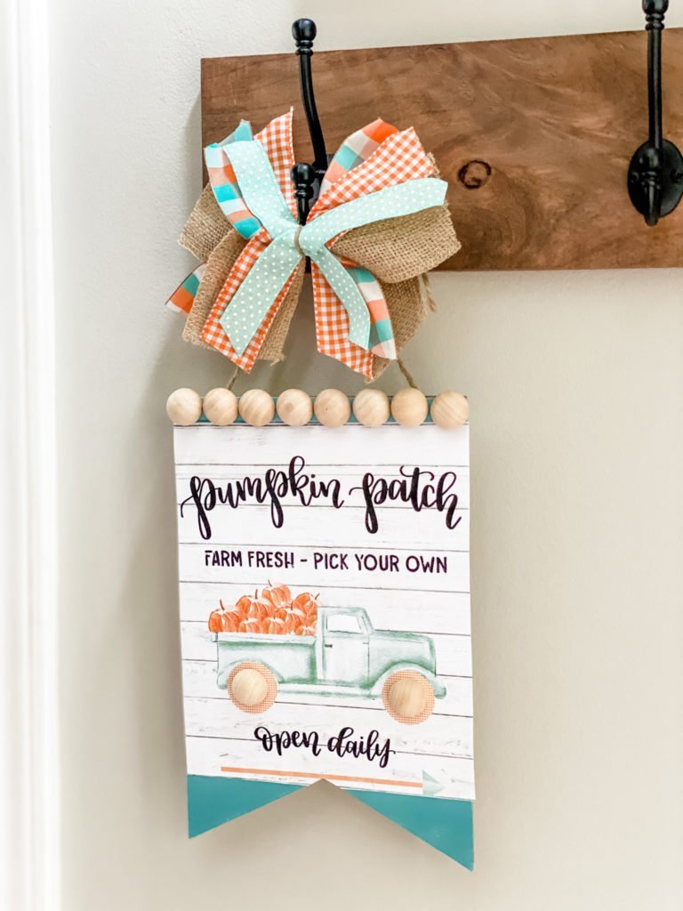 DIY dollar tree sign using a printable