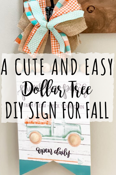 DIY Dollar Tree sign using a printable!