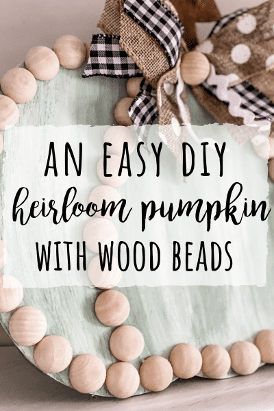 DIY Heirloom Pumpkin with wood beads