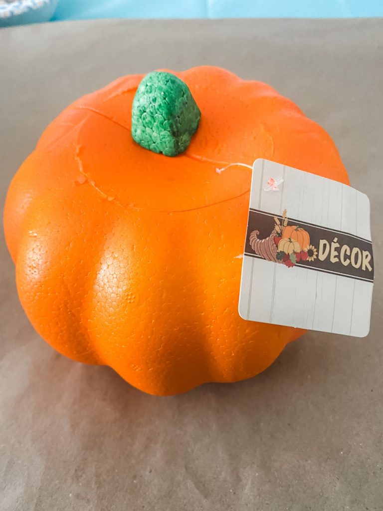 DIY ribbon pumpkin